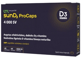 LYL sunD3 ProCaps 4000 TV – 60 kapsulių pakuotė