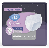 Sauskelnės-kelnaitės iD Sensitive Pants Maxi Night M (80–130 cm) šlapimo ir išmatų sugėrimui, 10 vnt.