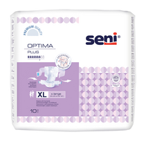 SENI Optima Plus XL (105-155 cm) – sauskelnės 10 vnt., esant vidutiniam, sunkiam ir labai sunkiam šlapimo nelaikymui