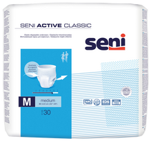 SENI Active Classic sauskelnės-kelnaitės, vidutinės (80-110 cm), 30 vnt. pakuotėje