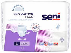 Seni Active Plus Large (100-135 cm) patogios sauskelnės-kelnaitės, pakuotėje 10 vnt.