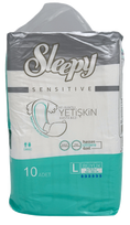SLEEPY Sensitive sauskelnės suaugusiems, L dydis, 10 vnt.