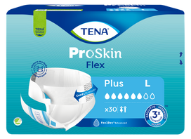 TENA Flex Plus sauskelnės, L dydis, 30 vnt. pakuotė