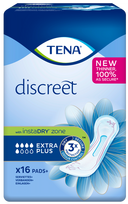 TENA Discreet Extra Plus – 16 urologiniai įklotai su patobulintu sugėrimu