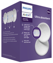 PHILIPS Avent vienkartiniai įklotai į liemenėlę, 100 vnt. pakuotėje