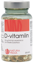 Vitamino D3 kapsulės 100 µg, 4000 TV, 200 vnt.
