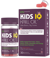 LYL KIDS IQ Krila aliejus – kramtomos vaisių skonio pastilės, 30 vnt.