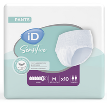 iD Sensitive Pants Maxi M sauskelnės-kelnaitės šlapimo ir išmatų nelaikymui (80–130 cm), 10 vnt.