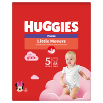 HUGGIES Pants S5 mergaitėms 12-17 kg, kelnaitės su užsegimu, 68 vnt.
