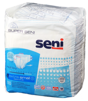 SENI Super Extra small sauskelnės 10 vnt. – pralaidžios ir sausos