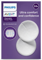 Vienkartiniai liemenėlės įklotai Philips Avent – 24 vnt. pakuotė