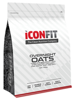 ICONFIT Overnight Oats kokosų ir aviečių košė, 1000 g