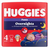 HUGGIES Night 4 sauskelnės-kelnaitės 9-14kg, 26 vnt.