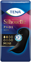 TENA Silhouette Noir Mini – 18 urologinių įklotų juodam apatiniam trikotažui