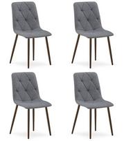 4-jų dalių valgomojo kėdžių komplektas Libra, pilkas/rudas