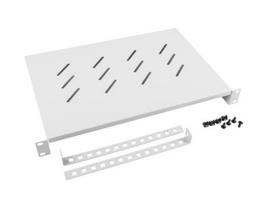 19 colių 1U 483 x 300 mm fiksuota lentyna rack kabinetui iki 25 kg apkrovos - LANBERG