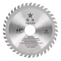 Jokapy 115 mm 40 dantų volframo karbido diskinis pjūklo diskas medienai, plastikui, kampinis šlifuoklis, vidinis skersmuo 22,2 mm