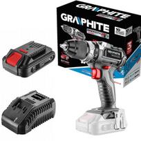 Gręžtuvas-suktuvas Graphite + akum. 2ah + įkroviklis