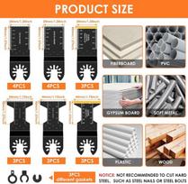 23 dalių multitool pjūklų rinkinys bimetaliniai titano multitool priedai su colių milimetrų skale suderinamas milwau-kee osciliuojančių priedų rinkinys medienai metalui