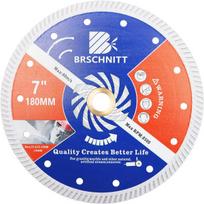 Brschnitt Deimantinis pjovimo diskas 180 mm Turbo deimantinis pjovimo diskas betonui, granitui, marmurui, akmeniui, kietam betonui, gelžbetoniui