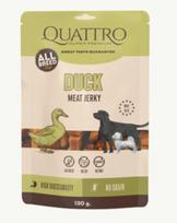 Quattro pašaro papildas suaugusiems šunims Jerky - Duck protein bar, 130 g