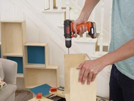 Black+decker 12 V suktuvas-gręžtuvas su 1 akumuliatoriumi 1,5 Ah Usb, 1 akumuliatorius