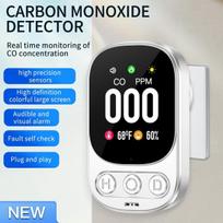 Gedsffati co detektorius anglies monoksido detektorius su kištuku namams, co detektorius co detektorius namams, anglies monoksido detektorius su dideliu lcd spalvotu ekranu, baltas, hd08