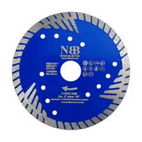 Nbb deimantinis pjovimo diskas deimantinis pjūklas su sustiprintu turbo pjovimo segmentu, 8 mm aukščio, 22,23 mm ašis, deimantinis pjovimo diskas skirtas bendram naudojimui, pjaunant granitą, keramiką, plytas, betoną (125 mm)