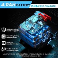 Onevan akumuliatorinis perforatorius, smūgio energija 2.1j, elektrinis perforatorius, sds-plus, bešepetėlinis perforatorius su 10 dalių (2 x 4.0ah akumuliatoriai)