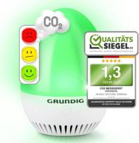 Grundig co2 matuoklis "šviesoforas" – automatinis kalibravimas, veikimas su baterijomis, signalas vėdinimui – mobilus didelio tikslumo oro kokybės matuoklis su idealiu matomumu ir paprastu valdymu
