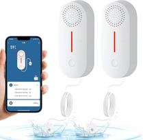 Daytech Tuya Wifi išmanusis vandens detektorius, nuotėkio detektorius, dumblo siurblio aliarmo lygio jutiklis 2 viename detektorius (2 vnt.)