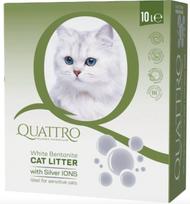 Quattro bentonitinis kraikas katėms su sidabro jonais, 10 l