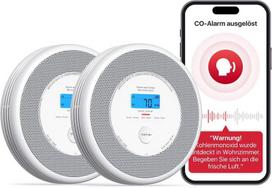 X-sense Xp0a-ir Dūmų ir Co Detektorius su Balso Signalu ir Vietos Pranešimu, Wlan Kombinuotas Dūmų ir Anglies Monoksido Detektorius 17 Aptinkamų Kambarių, Suderinamas su X-sense Namų Apsauga