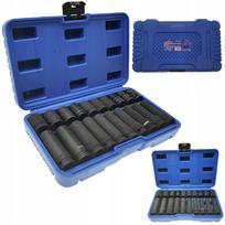 Smūginė galvučių rinkinys 1/2'', 10–19 mm, ilgos ir trumpos, 20 vnt.