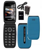 Mobilusis telefonas Maxcom MM828, mėlynas, dideli mygtukai, SOS funkcija