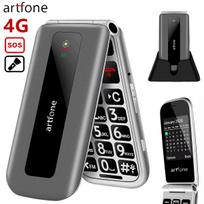 Mobilusis telefonas Artfone F30 4G, atverčiamas, dideliais mygtukais, senjorams, su SOS funkcija