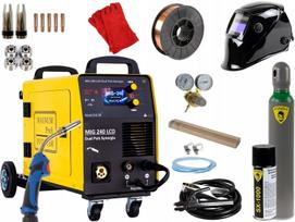 Suvirinimo aparatas MAGNUM MIG/MAG/MMA/TIG 200A su LCD, SYNERGY PULS komplektas