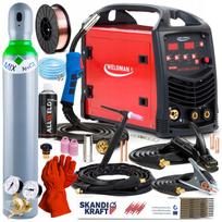Pusiau automatinis suvirinimo aparatas WELDMAN MICRO MIG 225 SYNERGY MMA TIG, 230V, 220A, 3in1