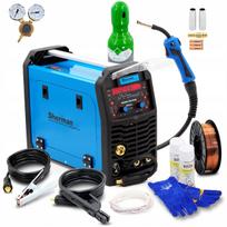 Suvirinimo rinkinys SHERMAN DIGIMIG 200 PULSE MMA 230V su balionu ir reduktoriumi