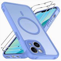 Magnetinis dėklas iPhone 13 su grūdintu stiklu, karinio lygio apsauga, silikoninis