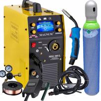 Pusiau automatinis suvirinimo aparatas Magnum MIG 205L, LCD, 200A