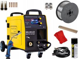 Suvirinimo aparatas Magnum MIG/MAG/MMA 200A, 230V, LCD, PULS su komplektu