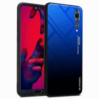 Telefono dėklas Huawei P20 Pro Plus, silikoninis, stiklinis, mėlynas