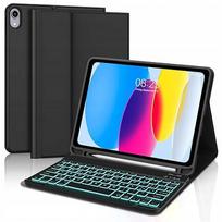 iPad 10 kartos dėklas su itališka „QWERTY“ Bluetooth klaviatūra ir apšvietimu