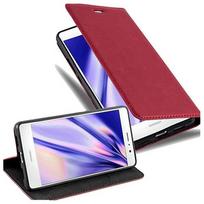 Telefono dėklas HUAWEI P9 Lite, raudonas, magnetinis, odinis