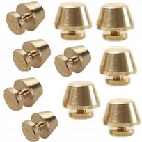 Metalinės kojelės rankinėms, 11x8 mm, 10 vnt., rankdarbiams