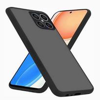 Telefono dėklas Honor X8 4G, juodas, matinio silikono