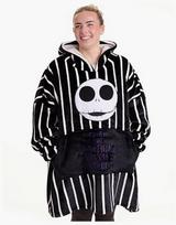 Vaikiškas „Disney Nightmare Before Christmas“ flisinis džemperis-pledas su Džeku