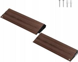 Sulankstomas aliuminis rampa, ruda, 80x12x2,5 cm, 1000 kg, privažiavimui prie bortelių