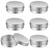 Metalinės aliuminio dėžutės kremams, 60 ml, 6 vnt. rinkinys